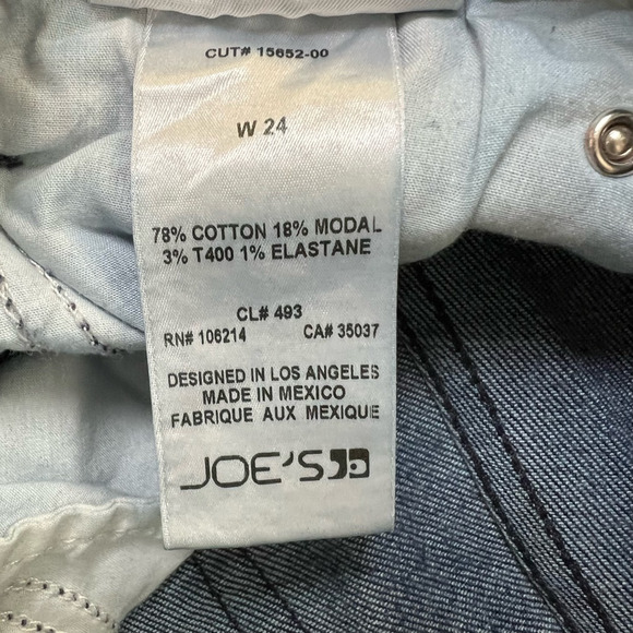 Joes Womens The Honey Curvy Skinny Jeans Blue Stretch Dark Wash Mid Rise Zip 24 - Picture 7 of 12